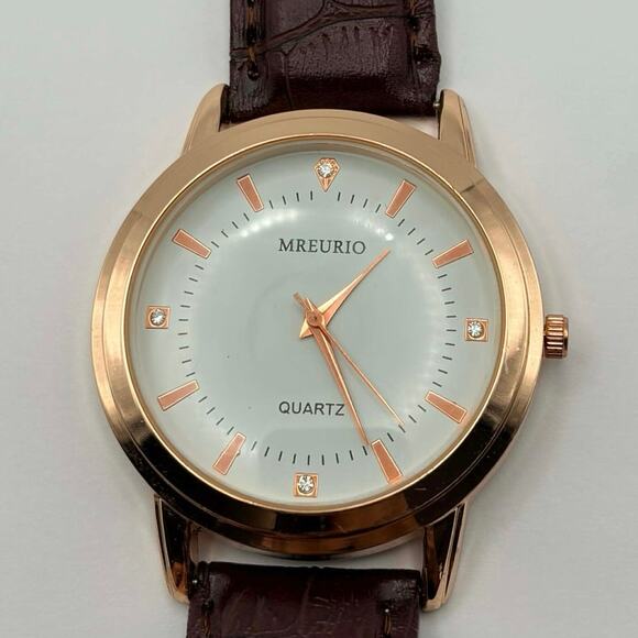 Rose Gold & Brown Mreurio Men’s Watch - Picture 2 of 5